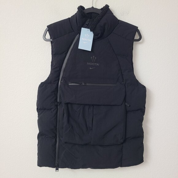 Nike X NOCTA Drake Tactical Puffer Vest DZ5476-010 Size S Black